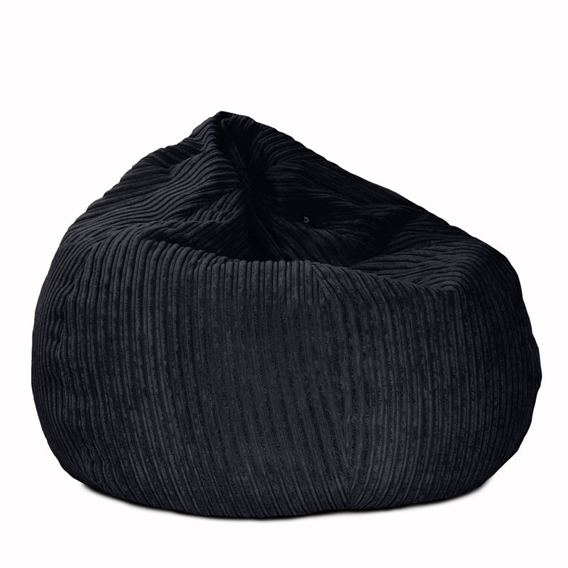 rucomfy Beanbags Large Corduroy Slouchbag - Plush Bean Bag Chair for Adults, Teens and Kids - Home Furniture Seating for Living Room or Bedroom - Machine Washable 80cm x 110cm