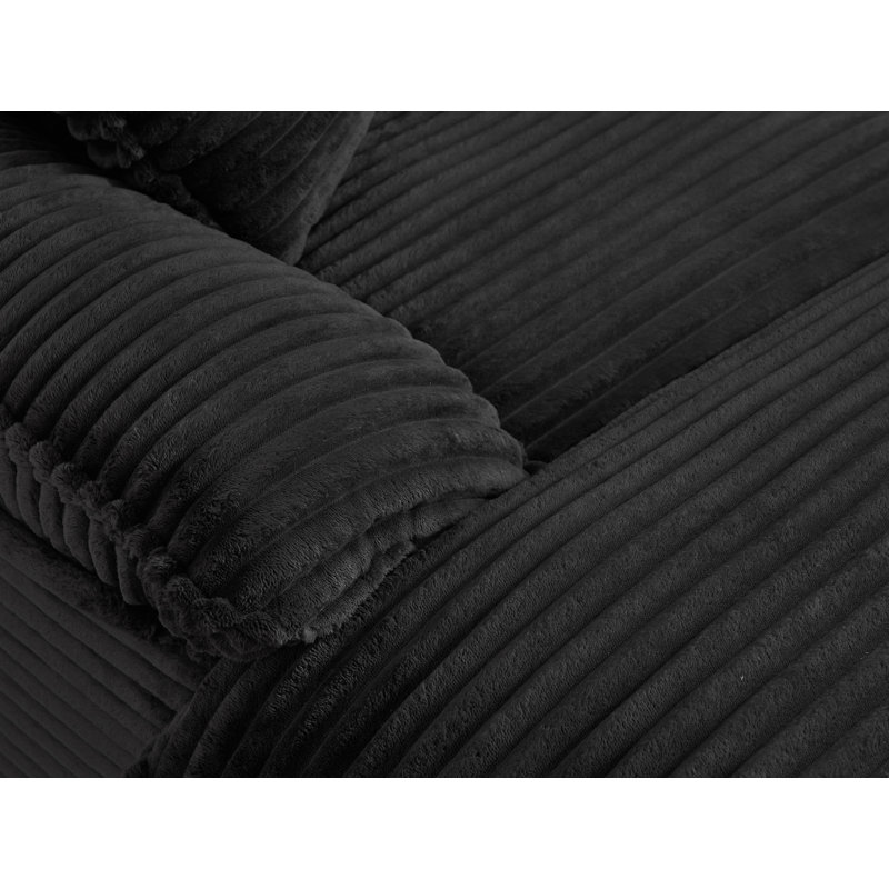 Accent Armchair With Ottoman, Black