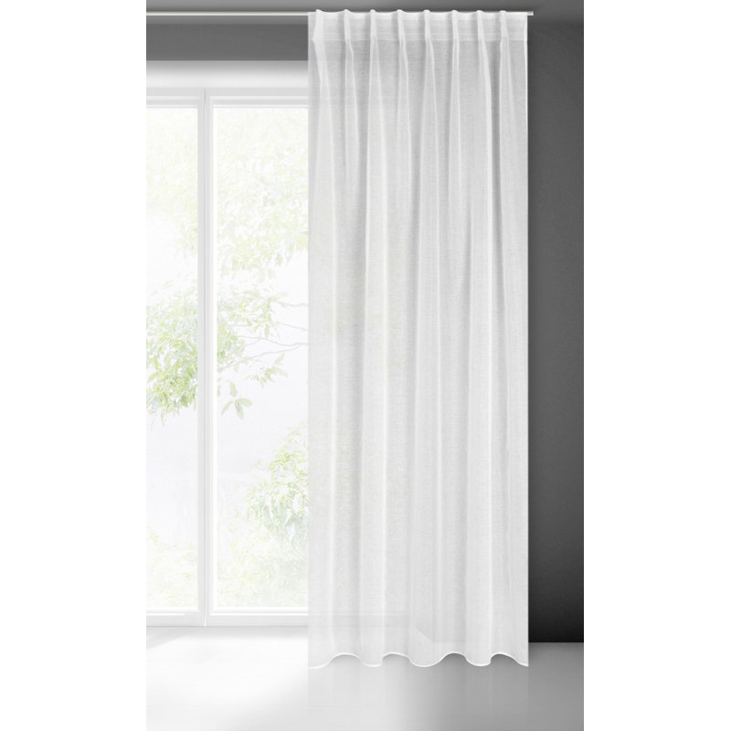 Kasonya Sheer Curtain Single Panel, 300cm H x 140cm W