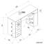 Full High Gloss Top Dressing Table with Grid Drawers, White