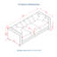 Canapé 2+3 places en velours noir, design moderne, accoudoirs carrés, structure en bois massif, housses amovibles, rangement intégré. Canapé design 5 places, accoudoirs cloutés argentés, siège confortable, cadre de coussin.