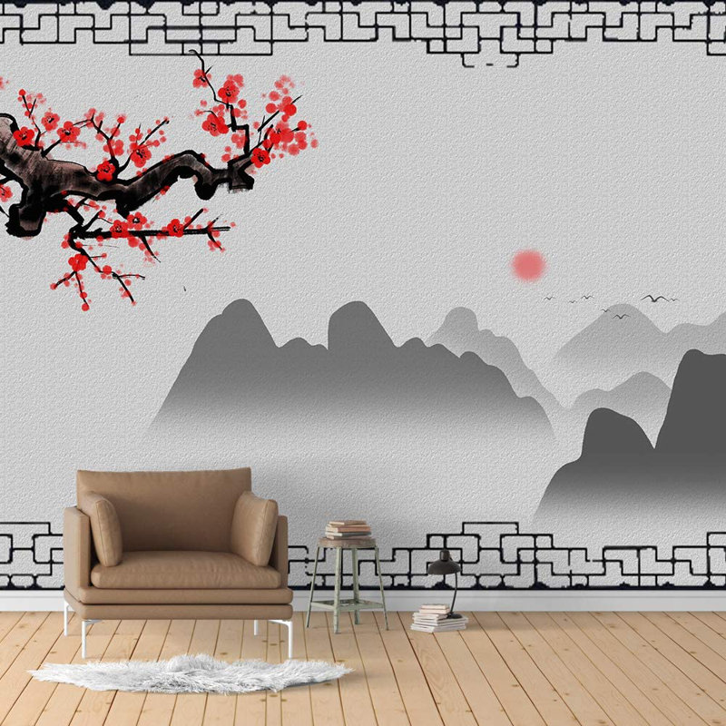 Chinesewm Peel & Stick Floral Border, 100" L x 144" W