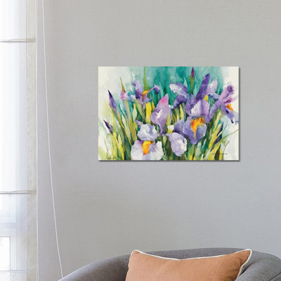 Irises 1 Piece Wrapped Canvas Painting