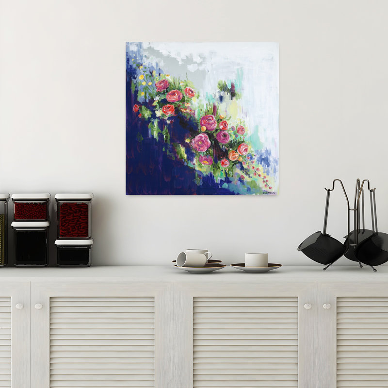 The Dance, art floral contemporain, H 18 po x l 18 po