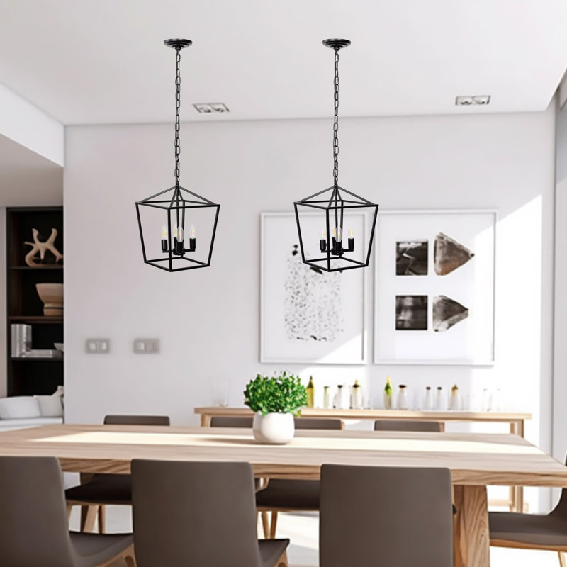 Luminaire suspendu géométrique 4 lumières Corri