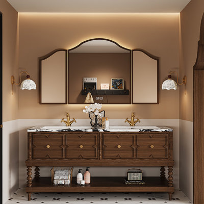 Floor-standing American-style bathroom cabinet
