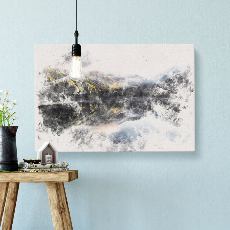 Antholzer See Lake Reflection - Wrapped Canvas, 35cm H x 50cm W x 3cm D
