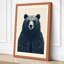 Black Bear Portrait Scandinavian - Wrapped Canvas-480883658-480883670