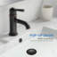 Drain escamotable de lavabo de salle de bain l 2,63 po avec trop-plein-49218164