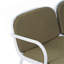 Causeuse d'extérieur en PP Luna, structure blanche avec coussin vert Luna-1640169115