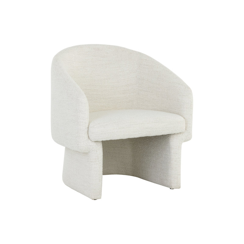 Lounge Chair, Cream Polyester