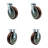 SS Polyurethane Caster Set with Ball Bearings 2 Swivel Lock 2 Rigid SCC