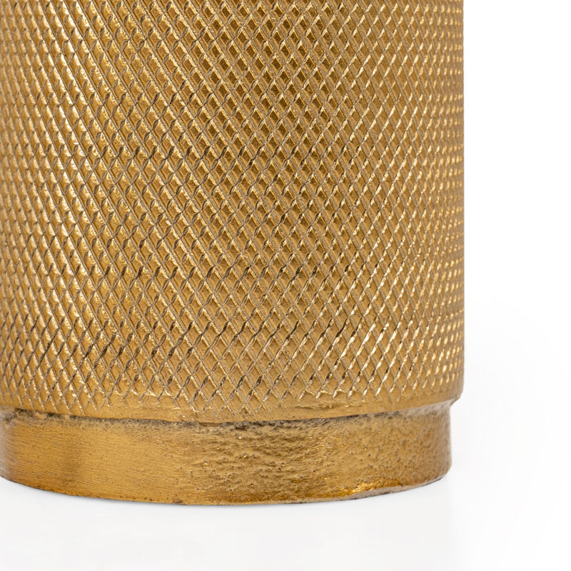 Bougeoir de table en métal 5,5 po, Or, H 5,5 po x l 2,5 po x P 2,5 po