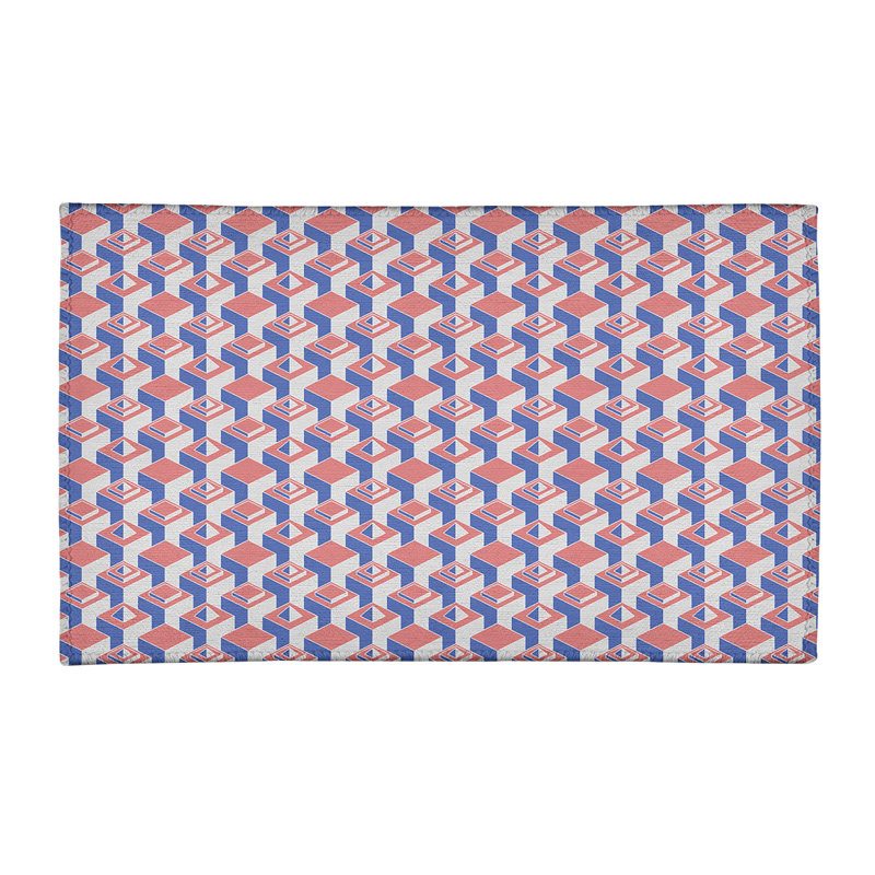 Tapis de zone mauve/orange light skyscrapers, Rectangle 5 pi x 7 pi