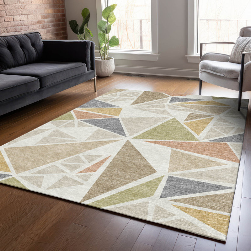 Tapis ivoire intérieur / extérieur Aristea , 5' x 7'6"