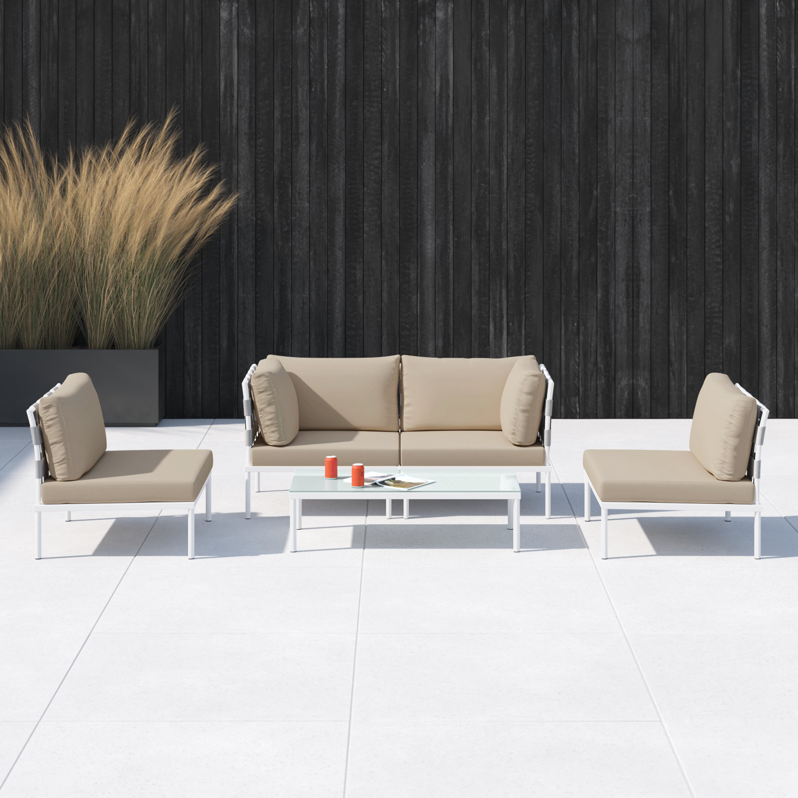 Harmony 5-Person Patio Seating Group, Beige