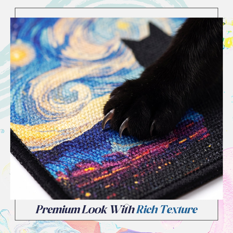  Grattoir pour chat mural en sisal, Starry Night