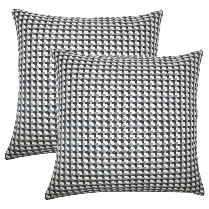 Coussin décoratif géométrique , Gris