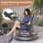 2 Pcs Patio Folding Rocking Chair Heavy-duty Metal Frame Rockers Outdoor-1517790032