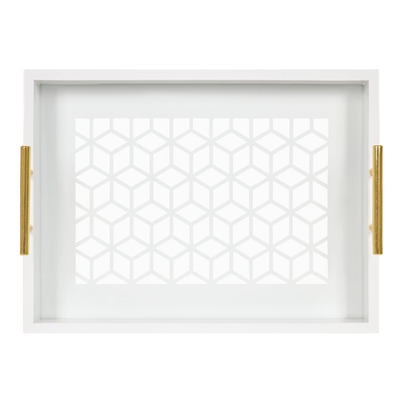 Plateau de service Magalia, Blanc, L 16,5 po x P 12,25 po