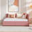 Full Size Upholstered Daybed with 2 Storage Drawers Sofa Bed Frame No Box Spring Needed, Linen Fabric-129865543