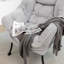 Fauteuil rembourré rembourré avec repose-pieds, canapé-lit confortable moderne avec accoudoirs et poche latérale-259641556
