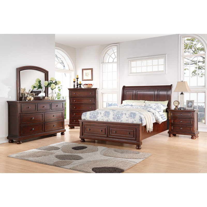 Kynsleigh 40'' W 5 - Drawer Dresser, Cherry