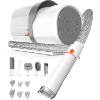 Aspirateur de toilettage à faible bruit 5-en-1 pour animaux de compagnie, trousse de toilettage pour chien 11000Pa avec bac à poussière 2,5L