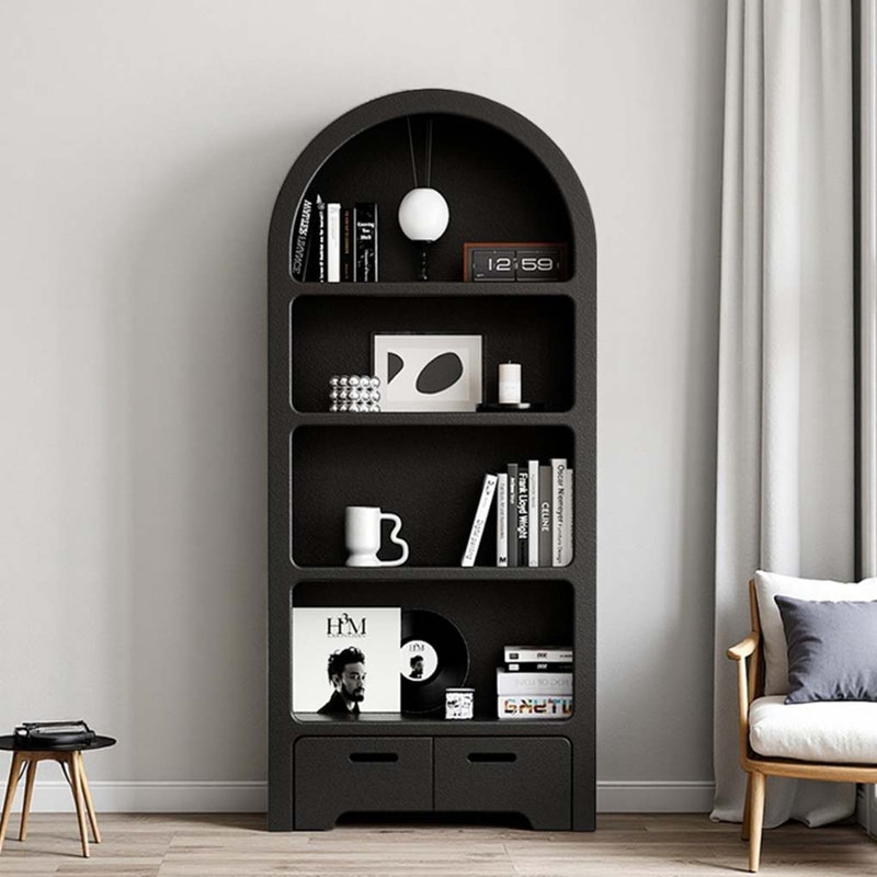 Bibliothèque à plusieurs niveaux, Noir, noir, noir, noir