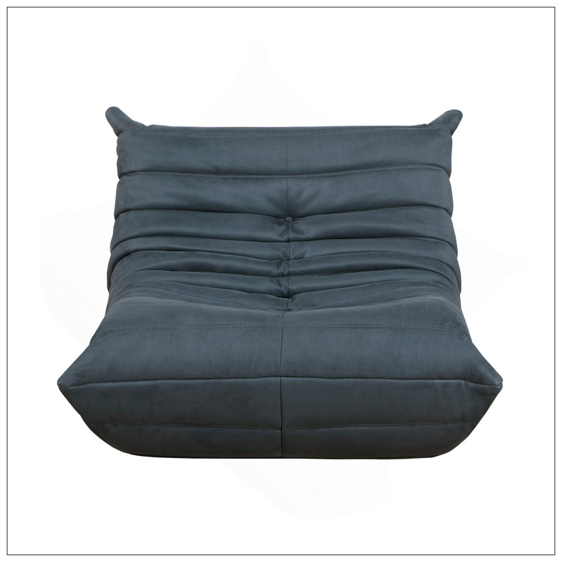 Chaise confortable Finnegan capitonnée pour le salon, rehaussant le style et le confort, Gris anthracite