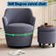 Chaise pivotante moderne à 360 ° avec accents bleus douillets, tissu doux, pour une utilisation quotidienne-1902074068