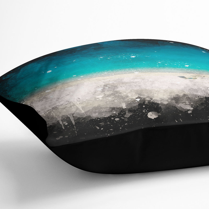 Square Throw Cushion, Black, 40cm H x 40cm W x 15cm D