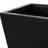 Lightweight Concrete Planter With Tapered Design For Gardens - 13.09L X 13.09W 28.5H Black Magnesium Oxide No Assembly Needed 13.09In Length Width 28.5In Height Black, Outdoors-118485251