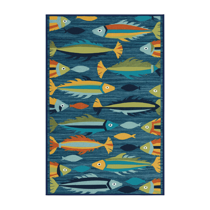  Tapis hawaïen lavable contemporain, Rectangulaire 3 pi x 5 pi
