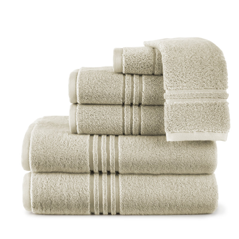 Chelsea Plush Bath Towel Set, Bath Towels - 6 Pack, Gray