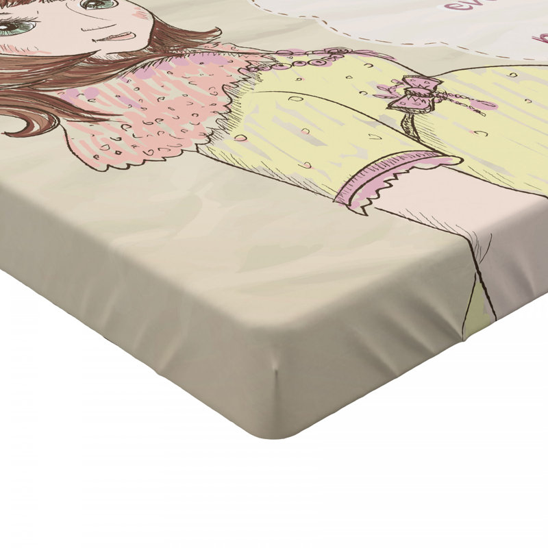 Saying Microfiber Fitted Sheet, Twin Fitted Sheet