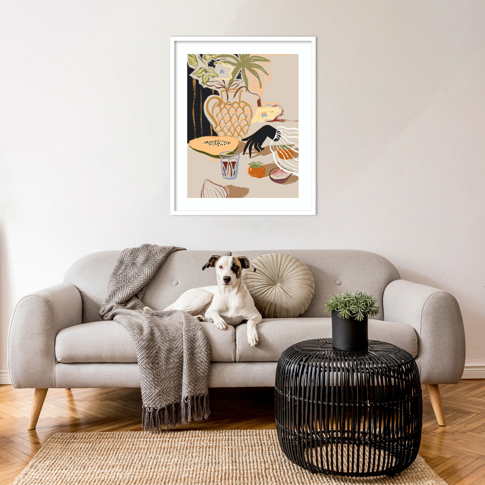 Northbrook "Fruitful Spread" Print, White, 33" H x 27" W