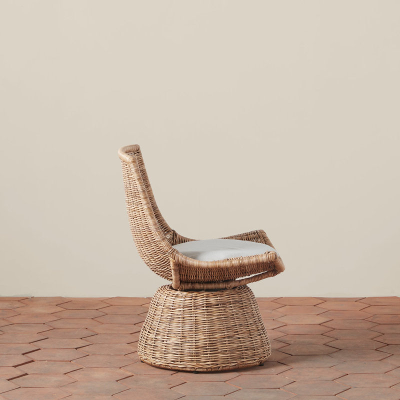 Healdsburg Boucle Swivel Chair, Linen