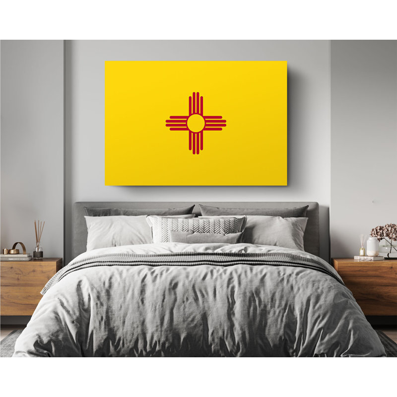 Drapeau du Nouveau-Mexique, impression sur toile tendue, L 24 po x H 16 po