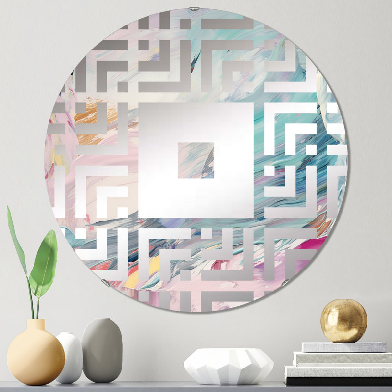 Miroir mural carré Spring Miracles In Tender Retro Pastel, 31,4 po x 31,4 po