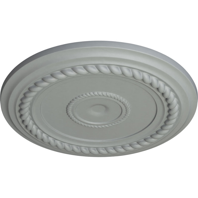Endurathane Alexandria Rope Ceiling Medallion, 19 5/8"OD x 1 1/2"P (Fits Canopies up to 4 5/8"), Factory Primed, Primed