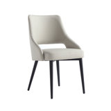 6-Piece Hickson Leatherette Dining Chair with Metal Legs
