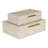 Lusan Rectangular Decorative Box Set - Cream Faux Shagreen-1693151753