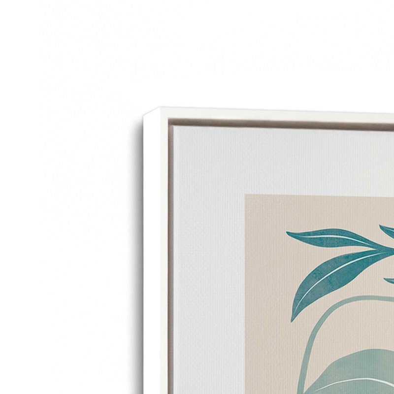 Sunlit Garden, reproduction sur toile, Cadre flottant blanc opaque, H 30,75 po x l 20,75 po