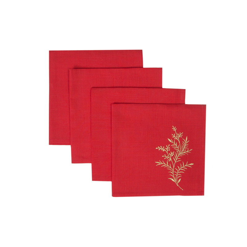 Ensemble de serviettes 4 pièces, Rouge
