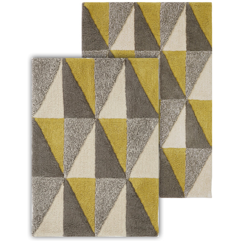 Ensemble de tapis pour salle de bain 2 pièces Chevery, Nouveau saule