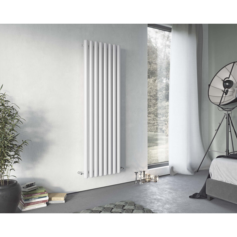 Andy Vertical Designer Radiator, 180cm H x 43.5cm W x 11.6cm D, White
