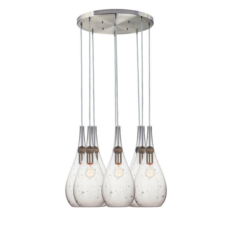Earth Chandelier, 24" H x 18" W x 18" D, Brushed Nickel
