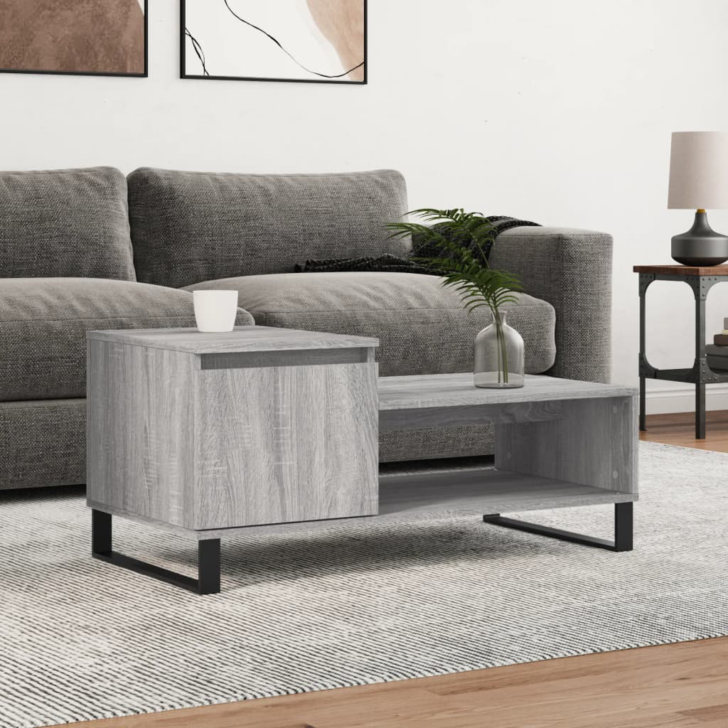 Vidaxl Coffee Table Sonoma Oak 100X50x45 Cm Engineered Wood