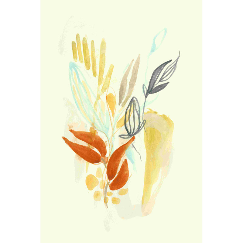 "Bouquet moderne I" par June Erica Vess - reproduction d'art sur toile tendue, H 18 po x l 12 po